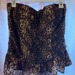 Bustier Leopard Top